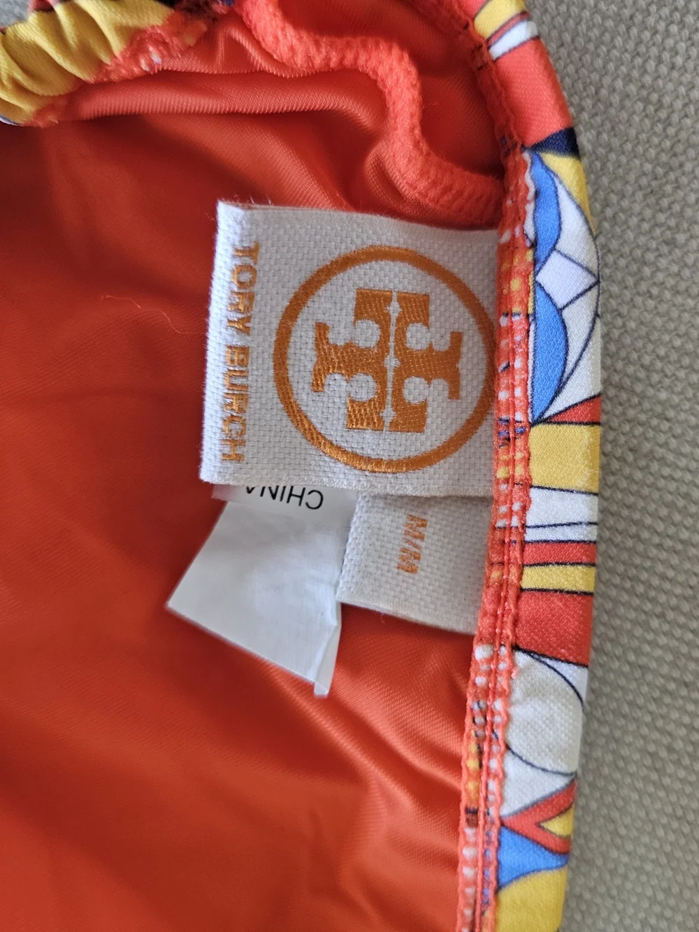 Tory Burch Colorful Patterned Triangle Bikini Tops - Multicolor & Teal - Picture 5 of 5